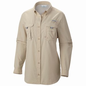 Columbia PFG Bahama™ Långärmad Tröja Dam Khaki (ZSPFX6821)